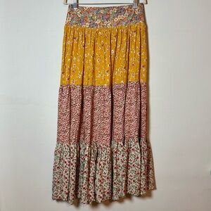 NATURAL LIFE Multicolor Floral Maxi Skirt
